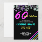 60e fantastische verjaardagsfeestviering kaart (Voorkant / Achterkant)