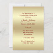 60e foto Verjaardagsfeestuitnodiging Bourgondië 60 Kaart (Achterkant)