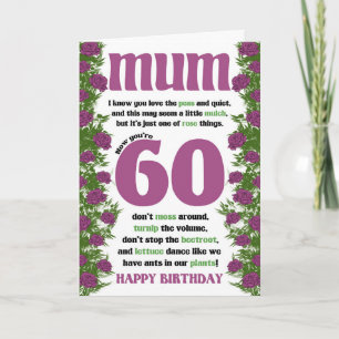 60e Gardener Pun Wordplay Birthday Kaart