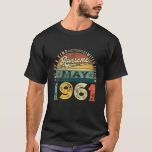 60e geboortedag Decoraties mei 1961 Mannen Vrouwen T-shirt