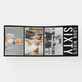 60e geboortedag foto-banner spandoek (Horizontaal)