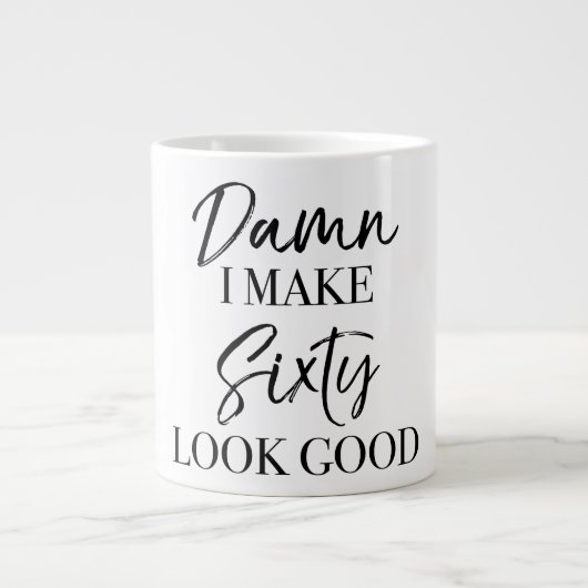 60e geboortedag grote koffiekop (Voorkant)