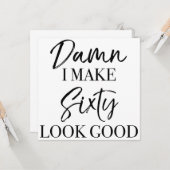 60e geboortedag kaart (Voorkant / Achterkant in situ)