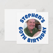 60e geboortedag van man feestdagenkaart (Voorkant / Achterkant)