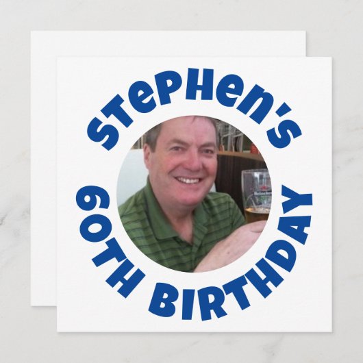 60e geboortedag van man feestdagenkaart (Voorkant / Achterkant)