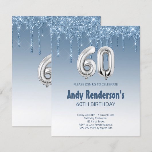 60e geboortedag voor hem (Voorkant / Achterkant)