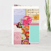 60e Gelukkige Verjaardag Collage plakboek cupcake Kaart (Achterkant)