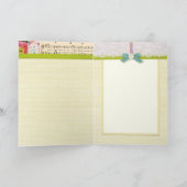 60e Gelukkige Verjaardag Collage plakboek cupcake Kaart (Binnen)