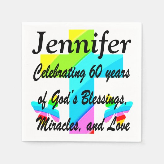 60E GEPERSONALISEERDE CHRISTELIJKE REGENBOOGKRUISS SERVET (Voorkant)