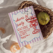 60e getekende kleurrijke champagneglas 60 jaar kaart