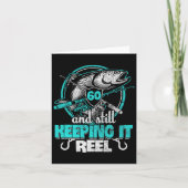 60e Gevist Grappig Verjaardag Shirt Visser Keepin Kaart (Voorkant)