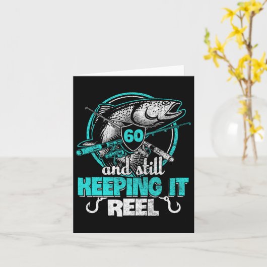 60e Gevist Grappig Verjaardag Shirt Visser Keepin Kaart (Gele Bloem)