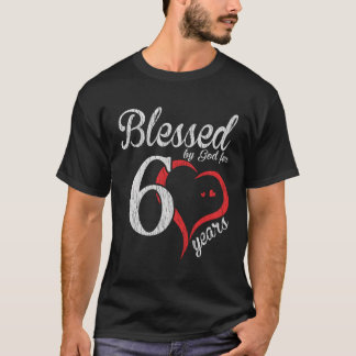 60e Gezegend door God Gelukkig T-shirt
