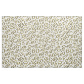 60e Gold & White Random Number Pattern 60 Stof (Fat Quarter)