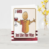 60e Grappig Gezegde Cartoon Man Verjaardag Kaart (Gele Bloem)