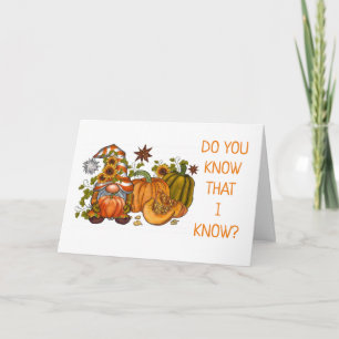 ***60e halve dag** COMICAL GNOME Card Kaart