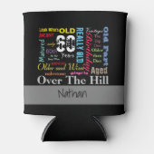 60e Happy Birthday in een graffiti-stijl Blikjeskoeler (Voorkant)