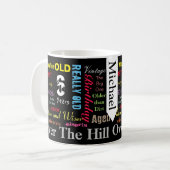 60e Happy Birthday in een graffiti-stijl Koffiemok (Voorkant links)