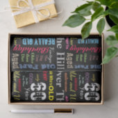 60e Happy Birthday in een graffiti-stijl Tissuepapier (Geschenk)