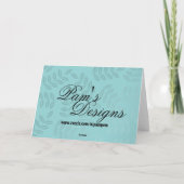 60e Happy Birthday Kaart - Blauwgroen  kant (Achterkant)