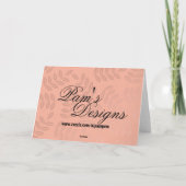 60e Happy Birthday Kaart - Perzik Bloemen (Achterkant)