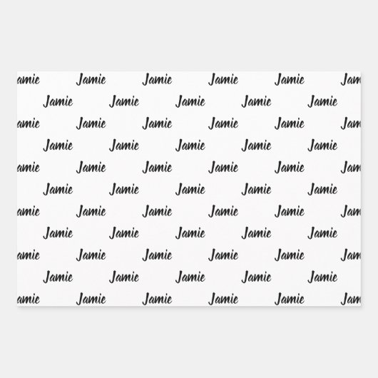 60e Happy Birthday - papier met aangepaste naam om Inpakpapier Vel (Voorkant 2)