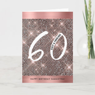 60e Happy Birthday Trendy Chic Card Kaart