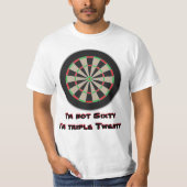 60e Humor Dart League Birthday T-shirt (Voorkant)