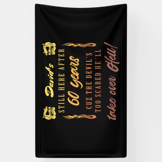 60e Humor op de geboorte van mannen Spandoek (Verticaal)