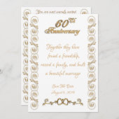 60e huwelijksfeest Jubileum Kaart (Voorkant / Achterkant)