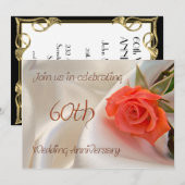60e huwelijksfeestdag kaart (Voorkant / Achterkant)
