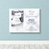 60e huwelijksgeschenk voor Jubilea. FOTO Canvas Afdruk (Insitu (Houten vloer))