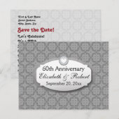 60e huwelijksjubileum diamanten jubileum Z01 Aankondigingskaart (Voorkant / Achterkant)