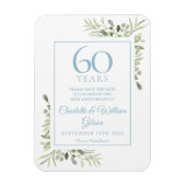 60e huwelijksjubileum Save the Date gebladerte Magneet (Verticaal)