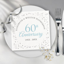 60e Huwelijksjubileum Script Hartjes Confetti