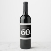 60e huwelijksverjaardag aangepaste wijnlabel wijn etiket (Voorkant)