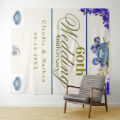 60e huwelijksverjaardag Diamanten Iris Wandkleed (In Situ (horizontaal))