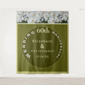 60e huwelijksverjaardag Diamanten Orchidee Wandkleed (Voorkant)