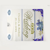 60e huwelijksverjaardag Diamond Iris   Wandkleed (Voorkant (horizontaal))