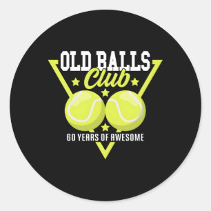 60e I Oude Ballen Club I Tennis Ronde Sticker