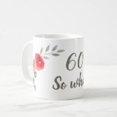 60e Inspirerend Waterverf van de geboorte Floral Koffiemok (Voorkant links)