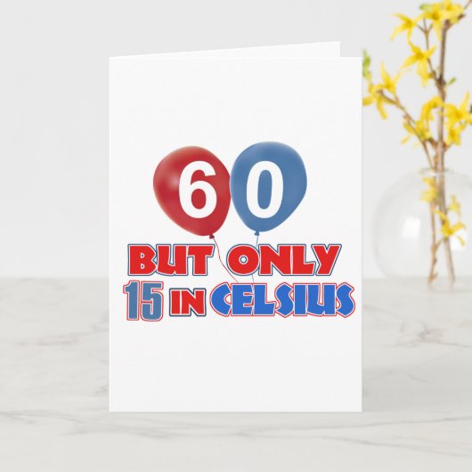 60e jaar oude design kaart (Gele Bloem)