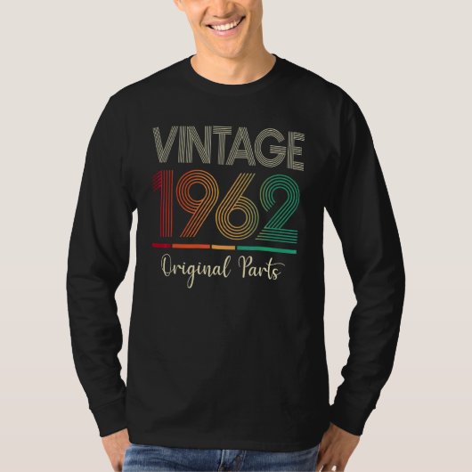 60e  jaardag 1962: geboortedag 1962 Orig T-shirt (Voorkant)