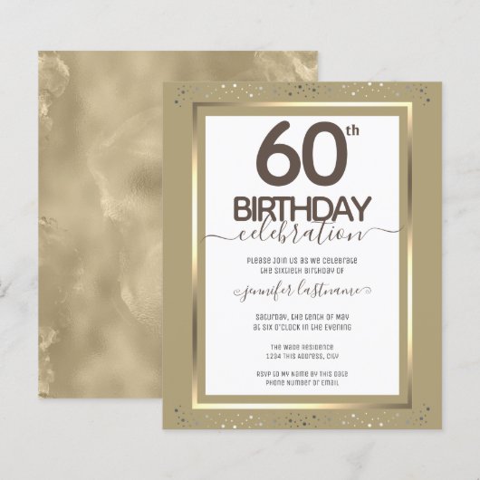 60e jaardag Gold Paper-blad (Voorkant / Achterkant)