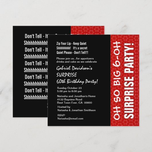 60e jaars Rode sterren Q004 Kaart (Voorkant / Achterkant)