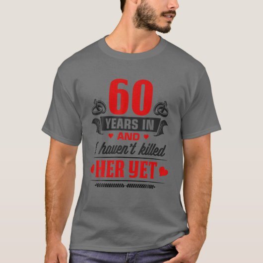 60e Jubilea paar voor de man T-shirt (Voorkant)