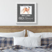 60e Jubileum 11x11 met Namen Datum Foto Canvas Afdruk (Insitu (Slaapkamer))