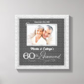 60e Jubileum 11x11 met Namen Datum Foto Canvas Afdruk (Voorkant)