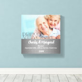 60e Jubileum 8x8 Persoonlijke foto Canvas Afdruk (Insitu (Houten vloer))