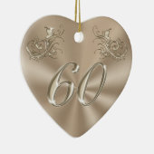 60e Jubileum, al dan niet gepersonaliseerd Keramisch Ornament (Rechts)